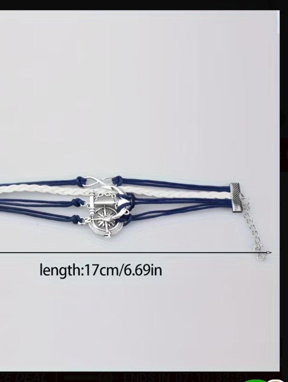 Nautical Charm Bracelet Set - Navy and White - Picture 7 of 7